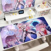 Denia Cute Gaming Wuthering Waves Mousepad 400x900mm Non-slip Rubber Keyboard Mat HD Printing Anime Girls Office Extend Desk Pad 30cmx60cm(11.8x23.6inch)