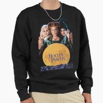 Unisex Cotton Sweater Pullover Hoodie Printed Sweater Hocus Pocus Pullover Sweatshirt Casual Long Sleeve Sweatshirt 2XL (75-80kg) juoda