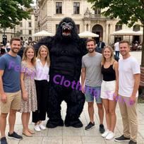 Cartoon Doll Costume 2.6-meter Inflatable Gorilla Mascot Costume Cartoon Doll King Kong Plush Party Advertisement and Role Playi 2.0M black