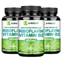 AIRBOY - Vitamin B2 (Riboflavin) 400mg Supplement - Energy, Cellular and Skin Health 120*3