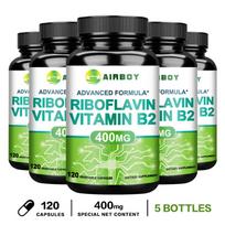 AIRBOY - Vitamin B2 (Riboflavin) 400mg Supplement - Energy, Cellular and Skin Health 120*5