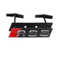1PCS 3D ABS For Audi RS6 RS4 RS3 RS5 RS8 RS7 Emblem Car Front Grille Badge Logo Decoration Exterior Modification Center Cover 1PCS