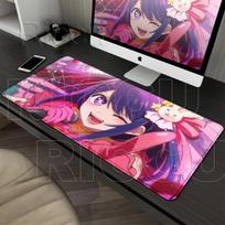 Gaming Accessories Mause Pads Oshi No Ko Hoshino Ai Computer Keyboard Carpet Kawaii Girl Locking Edge Rubber Aesthetics Deskmats 30cmx60cm white