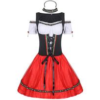 S-XXL vokiški Oktoberfest kostiumai Seksualūs padavėjo drabužiai, Helovino kostiumai Tarnaitės scenos kostiumai L black