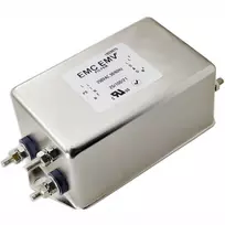 Akyga EN2090-20-S vienfazis EMI filtras, 20 A, 120–250 V AC, 50/60 Hz, M4 varžtiniai gnybtai