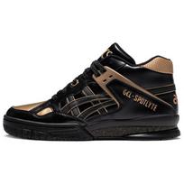 Asics Gel-Spotlyte Retro vidutinio aukščio krepšinio bateliai Unisex sportbačiai Juodi Auksiniai 1203A178-001 43.5 black