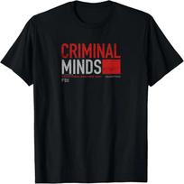 Criminal Minds Išvargintas BAU Quantico Marškinėliai M juoda