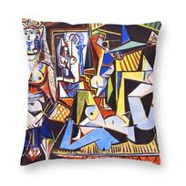 Pablo Picasso Prabangi Pagalvės Užvalkalas Automobilio Pagalvės Užvalkalas Abstraktaus Asmenybės Menas Svetainės Sofos Miegamojo Namų Dekoras 24x24Inch gray