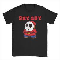 Super Mario Bros Shy Guy Paprastas marškinėlis Unisex 100% medvilnės Laisvalaikio marškinėlis Apvalus kaklas Marškinėliai Trumpomis rankovėmis Drabužiai Vasara S red