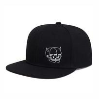 Unisex Baseball Cap Skull Embroidery Snapback Fashion Sports Hats Outdoor Adjustable Hip Hop Hat Bone Garros One Size black