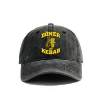 Doner Kebab Baseball Cap Distressed Hats Cap Doner Kebab Men Retro Outdoor Summer Adjustable Hat black
