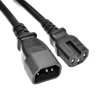 Akyga AK-UP-05 serverio maitinimo ilgintuvas IEC C14 – IEC C15, varis 3x1 mm², 1 m, juodas