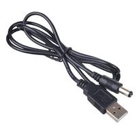 Akyga AK-DC-04 maitinimo kabelis USB-A kištukas – DC 5,5 x 2,5 mm kištukas, 0,8 m, juodas