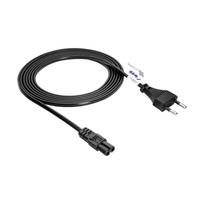 Akyga AK-RD-02C maitinimo laidas Europlug (CEE 7/16) į IEC C7, 2x 0,5 mm² varis, 3 m, juodas