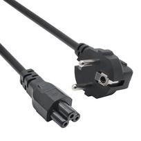 Akyga AK-NB-08C nešiojamojo kompiuterio maitinimo laidas CEE 7/7 į IEC C5, 3x 0,75 mm² varis, 1 m, juodas