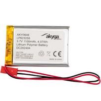 Akyga AKY0646 LP623255 Li-Po akumuliatorius 3,7 V 1100 mAh su PCM, JST 2,54 mm 2 kontaktų jungtimi, 150 mm laidais