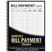 kkjoy Personal Financial Planner Monthly Bill Payment Tracker Budget Checklist Log Notebook daily record white