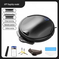Automatic Smart Mop-Sweep Robot with Integrated Vacuum and Large Water Tank gray