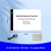 Translucent Three-Speed Dimming Art and Animation Tracing Board white