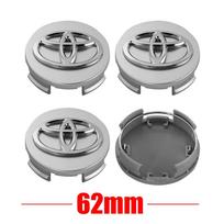 4Pcs 56/62mm Car Wheel Center Hub Cap For Toyota Yaris Prius Rav4 Land Cruiser Highlander TRD Corolla C-HR Aygo Auto Accessories gray