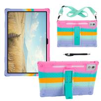 Vaikams skirta dėklas Tab P12 12,7 colio TB-370FU Xiaoxin Pad Pro 12,7 TB375FC TB373FU Silikoninis planšetinio kompiuterio dėklas su dirželiu ir rašikliu Pad Pro 12.7 TB375FC blue