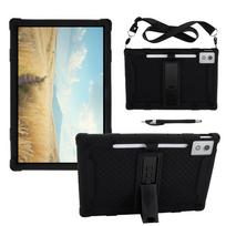 Vaikams skirta dėklas Tab P12 12,7 colio TB-370FU Xiaoxin Pad Pro 12,7 TB375FC TB373FU Silikoninis planšetinio kompiuterio dėklas su dirželiu ir rašikliu Tab Pro TB373FU 12.7 juoda