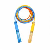 Colorful Four-Bearing Speed Skipping Rope with Rubber Sleeve – Lightweight, Reduced Resistance for School and Professional Use. yellow