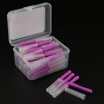 40 lot Dental Interdental Brush Tooth Pick Flosser Toothpick Stick Lid Orange 0.6mm gray