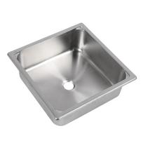 Vienos dubenėlės baro kriauklė 13,8 X 13,8 X 4,7 colio kvadratinė nerūdijančio plieno virtuvės kriauklė su 40 mm nutekėjimo anga kemperiui maistui gray