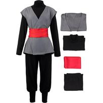 Dragon Ball Super Black Goku Cosplay Costume Men Zamasu Grey Gi Uniform Halloween Party Anime Role Play Outfit Full Set L-175cm pilka spalva
