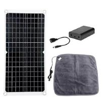 Saulės energija maitinamas šildomas augintinio kilimėlis su įmontuota baterija – Šiltas žiemos kilimėlis šunims ir katėms, nešiojamas naudojimui patalpose ir lauke heating pad black