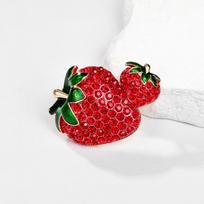 Madinga Išskirtinė Cirkonio Vaisių Dvigubo Braškių Sagė Moterims Palto Papuošalai Aksesuarai 1pc red