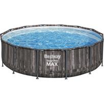Bestway baseinų komplektas Steel Pro Max 427 medžio imitacija