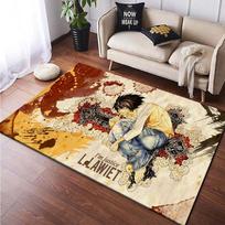 Japanese Anime Death Note Kira Floor Mats Square Carpets for Bedroom Living Room Home Decoration  Rugs Soft Velvet Mat  Area 40x60cm (16x24in) gray