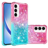 Blizgantis Dvigalvis Smėlio Maišas Oro Pagalvės Telefono Dėklas Samsung Galaxy A57 A37 A27 A17 A07 A56 A36 A26 A16 A06 A55 A35 A25 A15 A05 Smūgiams Atsparus Dangtelis Galaxy A14 pink