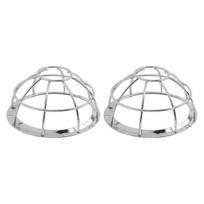 Dūmų detektoriaus saugos dangtelis su tvirta geležies konstrukcija patikimumui 2PCS white