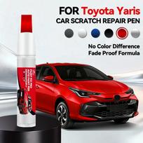 Skirta Toyota Yaris 1999-2025 XP90 XP130 XP210 Dažų taisymo rašiklis Palieskite įbrėžimų šalinimo priemonę „Pasidaryk pats“ Automobilio priedai Juoda Balta Pilka Raudona raudona