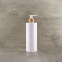 300/400/500 ml muilo dozatoriaus buteliukas Bambukinis Šampūno, kūno prausiklio, kondicionieriaus buteliukas su bambuko medienos siurblio galvute Pakartotinai užpildomas Losjonų perpilimo buteliukas 500ml gray