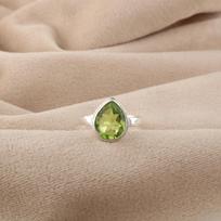 Peridot Gemstone 925 Sterling Silver Handmade Jewelry Women Ring Gift For Mother RR-76-8 13 beige