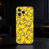 Geltonos antis mielas telefono dėklas iPhone 17,16,15,14,13,12,11 Plus,Pro Max,SE4, minkštas silikoninis juodas dangtelis iPhone14 yellow