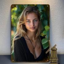 Retro metalinė sienos dekoracija moterims x colio vintažinis skardos ženklas su moters modeliu Baras Urvas Klubas Dekoracija Be rėmo D plokščias Dovana 20x30cm