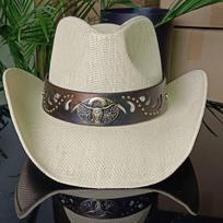Shapeable Cowboy Hat  New Horse Head Accessories Western  hat  Unisex Cowboy Hat  straw cowboy hat sombrero hombre M55-58cm gray