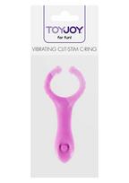 ToyJoy Vibrating Clit-Stim C-Ring by Dream Toys - Silicone, Textured, Black