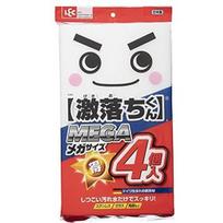 Reck Geki Ochi MEGA 4-piece Large Capacity Pack (Melamine Sponge) S-809 Kitchen Sponge black