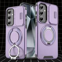 Armor Case For Samsung Galaxy A27 A57 A37 A17 A07 A56 A36 A26 A16 A06 A55 A35 A25 A15 Cover Slide Camera Magnetic Holder Funda Galaxy A15 gray