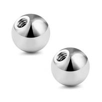 Stainless Steel Bullet Ball Disc Threaded Ear Studs for DIY Jewelry 100 per Pack white