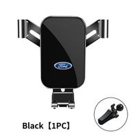 Automobilio telefono laikiklis Į ventiliacijos groteles tvirtinamas Mobilaus GPS laikiklis Ford Escape Mondeo Fiesta Focus Fusion Ranger Everest Mustang sidabras