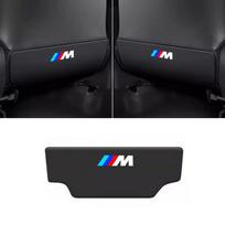 Automobilio sėdynės atlošo apsauga nuo spyrių, odinė nešvarios dėmės apsaugos kilimėlis, skirtas BMW M X1 X3 X5 X6 G20 G30 F10 F15 F30 X7 E39 E46 E87 E90 E92 black