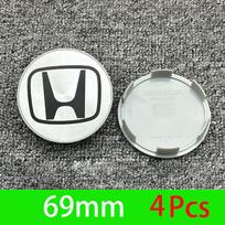 4Pcs Car Emblem Wheel Center Hub Cap Accessories For Honda Civic FIT Accord Prelude CRV 5th City CRZ CRX Jazz HRV Pilot Odyssey gray