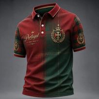 Men's Casual Short Sleeve Button-Down Shirt with Print for Everyday Wear L brown